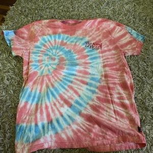 Size medium billabong blue and pink tie dye graphic t-shirt